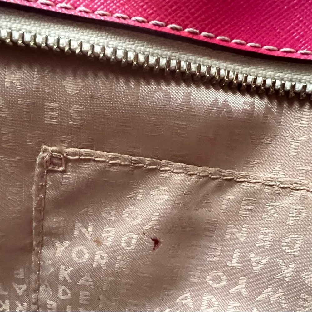 Kate Spade Grant Street Jules Tote Beach Stripe Grainy Vinyl Leather Bag Purse - Picture 13 of 17